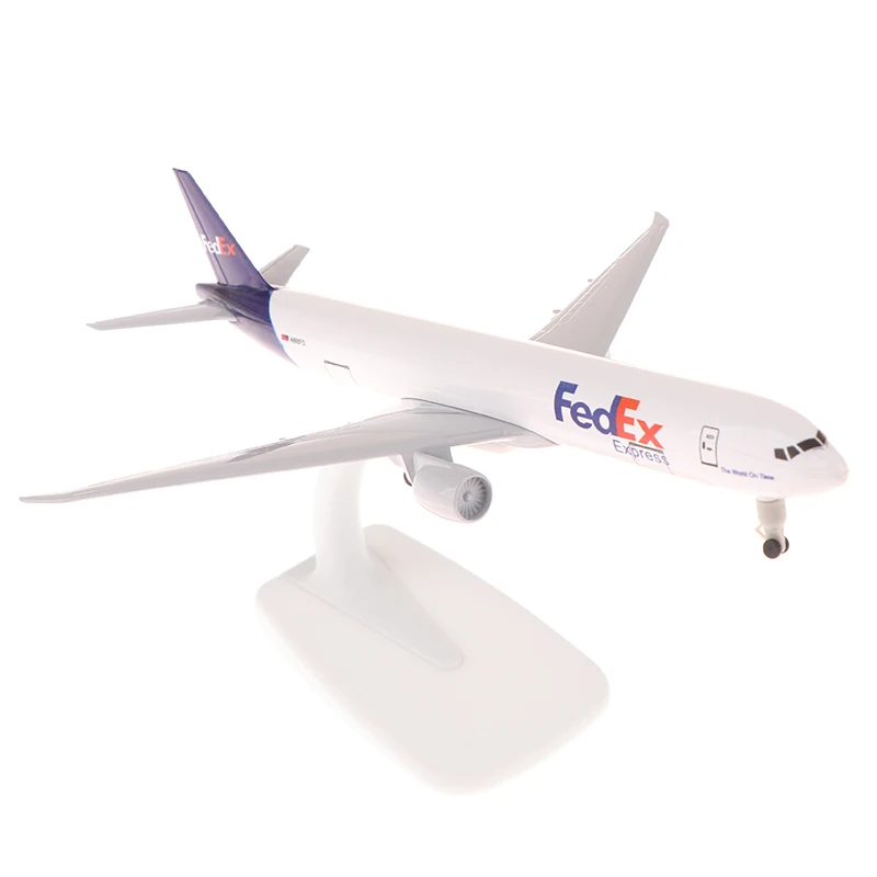

20cm Air Fedex Express Airlines 777 Metal Alloy Model Plane Kits To Build With Wheels Landing Gears Airplane Static Model Set