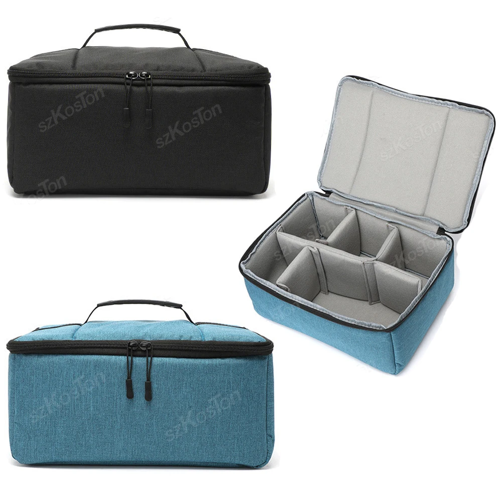 Saco de inserções de câmera dslr, à prova d'água, portátil, partição interna, saco protetor acolchoado, super grosso, forro à prova de queda, bolsa de mão