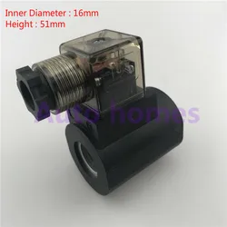 Cartridge Valve Hydraulic Solenoid Valve Coil Inner Diameter 16mm  Height 51mm AC220V/DC24V