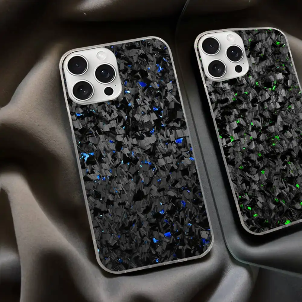 

Carbon Fiber Phone Case For iPhone 17 16 15 14 13 12 11 Plus Pro Max Satin Glossy Surface Cover