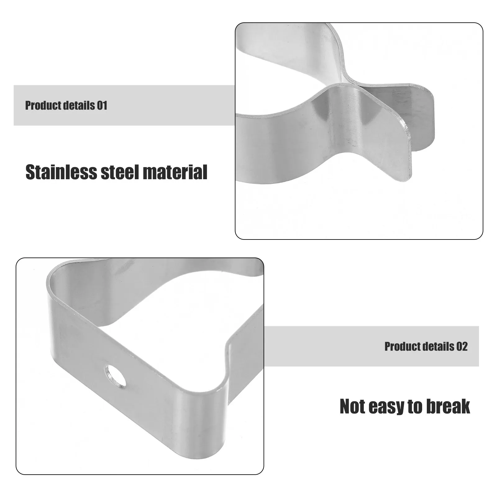 10Pcs High Elasticity Window Well Cover Clips Hardware Kit for Basement Commercial Residential Use Spring Clamp Retaining Clip