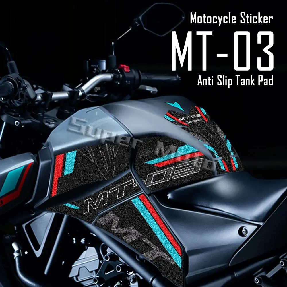 Motorcycle Anti Slip knee grip pad Fuel Tank Stickers Gas Cap Oil Protect Pad Frosted Decals Kit Accessories For MT03 mt-03