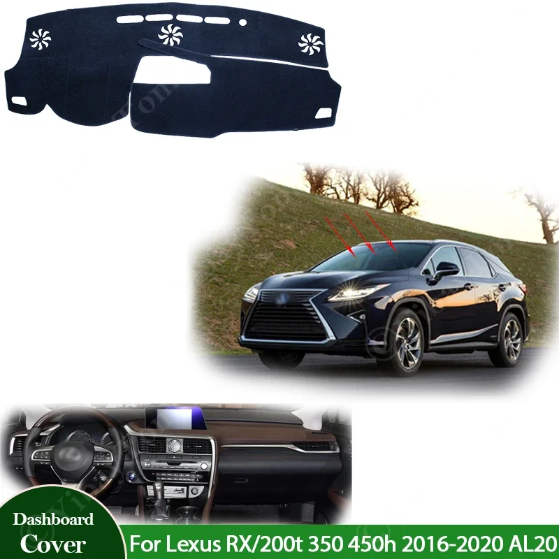Car Accessories Dash Board Sunshade Carpet RX200t RX350 RX450h 350 New Dashboard Cover Protect Pad for Lexus RX 2016~2020 AL20