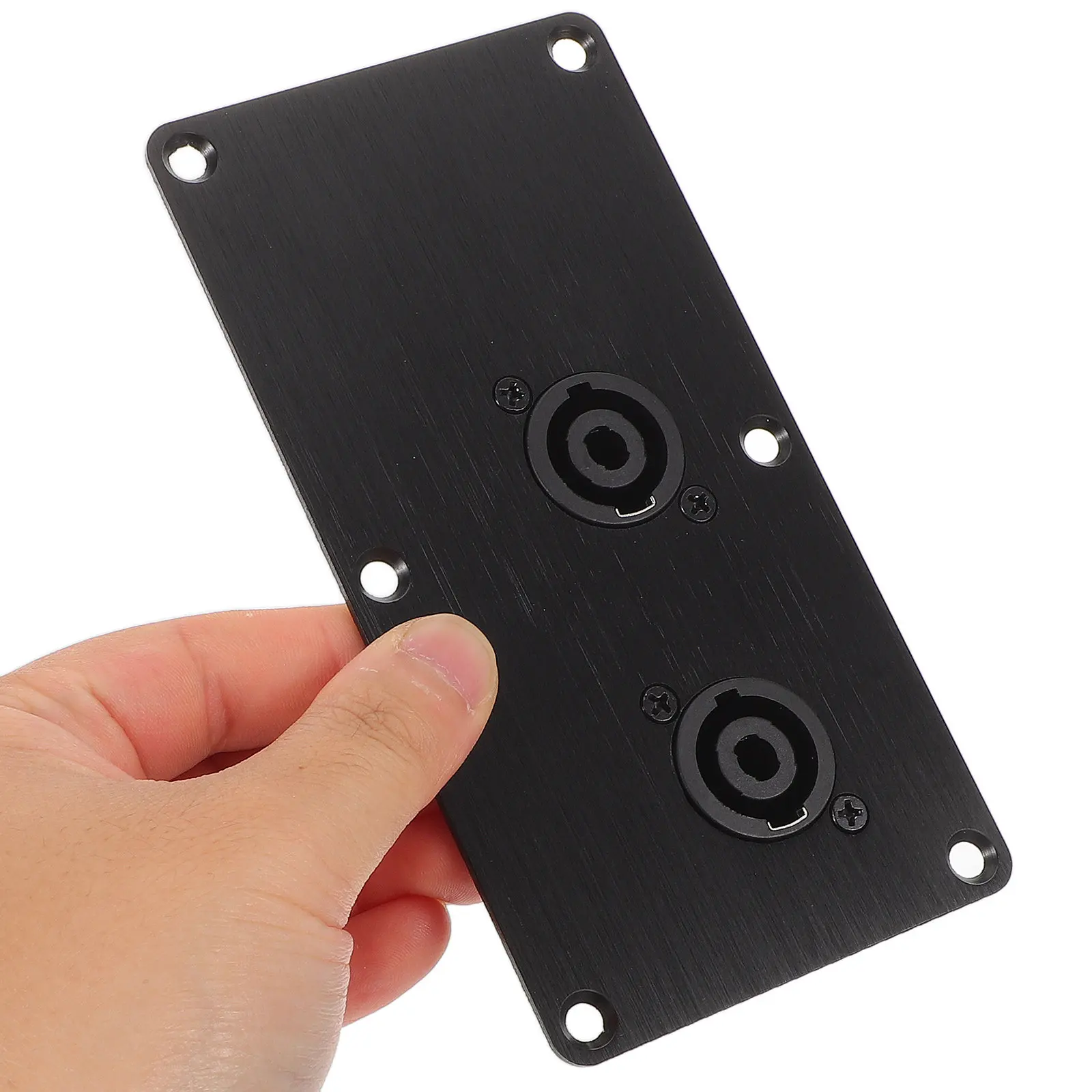 Dual 4-Pin Xlr Aluminum Speaker Backplate for Secure Lossless Audio Transmission Ideal for Live Sound Systems Speaker Junction