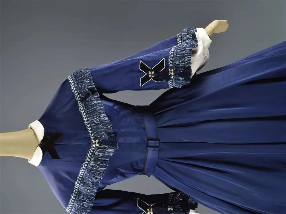 Filme anjos e insetos matty crompton cosplay traje medieval azul escuro retro vestido histórico