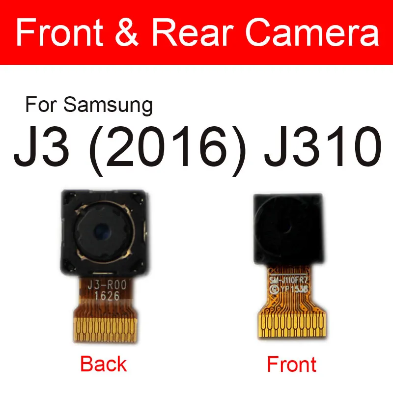 Anteriore e Posteriore della Macchina Fotografica Per Samsung Galaxy J3 J5 J7 2016 J310 J320 J510 J710 Principale Posteriore Della Macchina Fotografica Modulo Piccolo parti di Nastro Della Flessione Della macchina fotografica