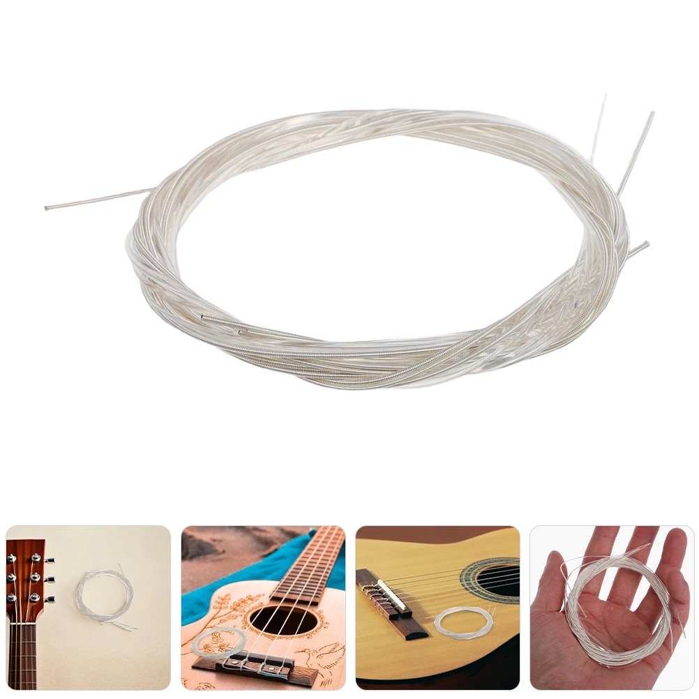 2 juegos de cuerdas de guitarra clásica, nailon plateado, tono claro y brillante, cuerdas de guitarra eléctrica de rendimiento profesional