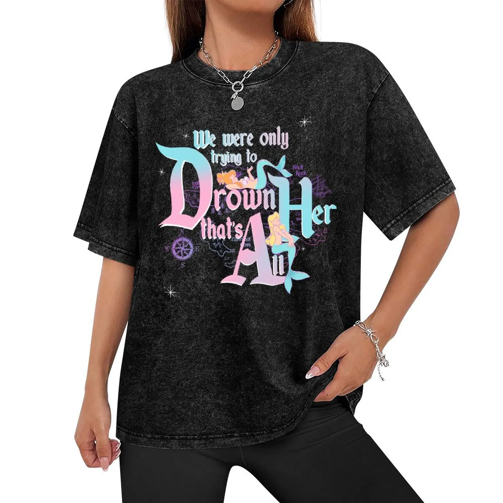 We Were Only Trying to Drown Her ? (Pastel Version) T-Shirt custom shirt plus size clothes summer tops slim fit t shirts for men