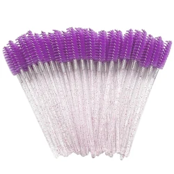 100Pcs Eyelash Extension Brushes Crystal Eyebrow Brush Mascara Wand Applicators For Eyebrows Lashes Cosmetic Makeup Tools