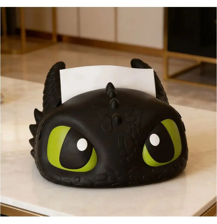 black-dragon-tissue-box-cover-cute-cartoon-pvc-figurine-decorative-home-decor-creative-bathroom-accessory-gift-for-fans-hot-sale