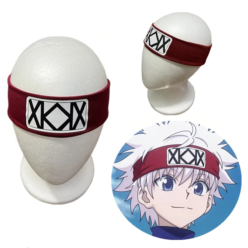 Anime Hunter x Hunter Headband Logo Killua Zoldyck Cosplay Head Wear BandUnisex Printed Outdoor Party Accessories