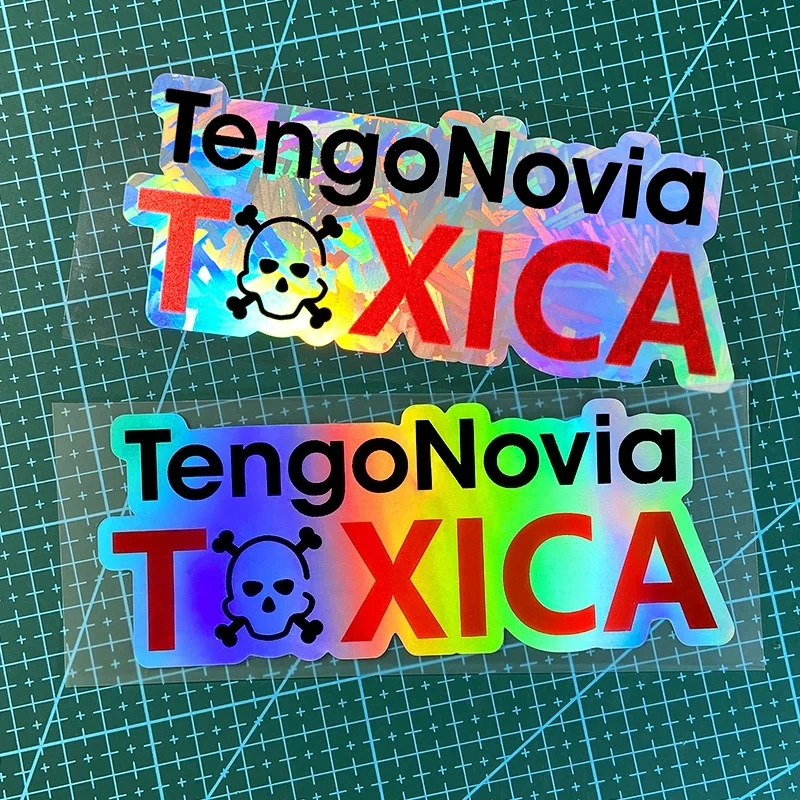 

Виниловая наклейка DIY в испанском стиле для автомобильных окон, мотоциклов, бензобаков, шлемов и боксов, водонепроницаемая, с надписями TengoNovia и TOXICA, прочная