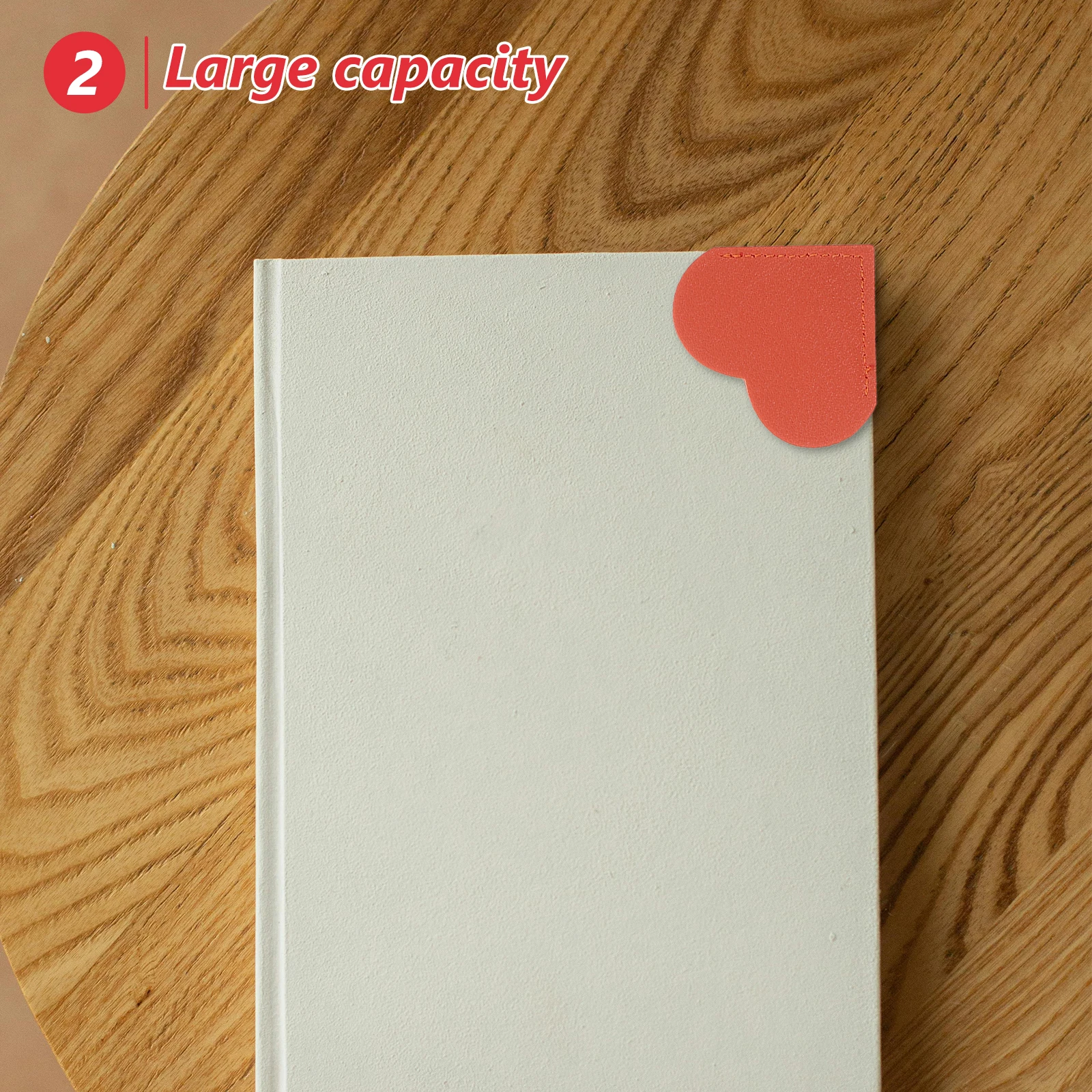 

10 Pcs Heart Shaped Bookmarks PU Bookmark Protective Covers Corner Page Markers for Novel Reading Valentine's