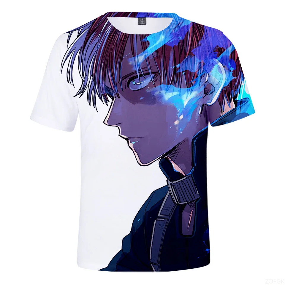 

New Hero Academy Anime Casual Short Sleeve 3D Printed T-shirt Half Shirt Summer