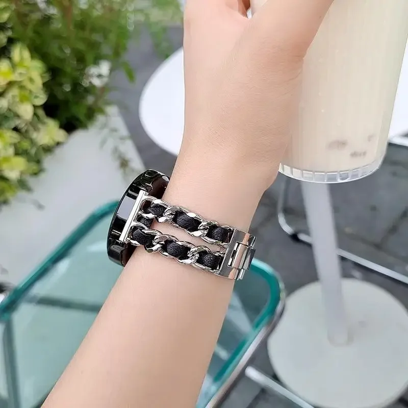 Металлические + кожаные ремешки для часов Huawei Fit 3, сменный ремешок для умных часов, браслет, браслет, аксессуары для Huawei FIT3 Fit2