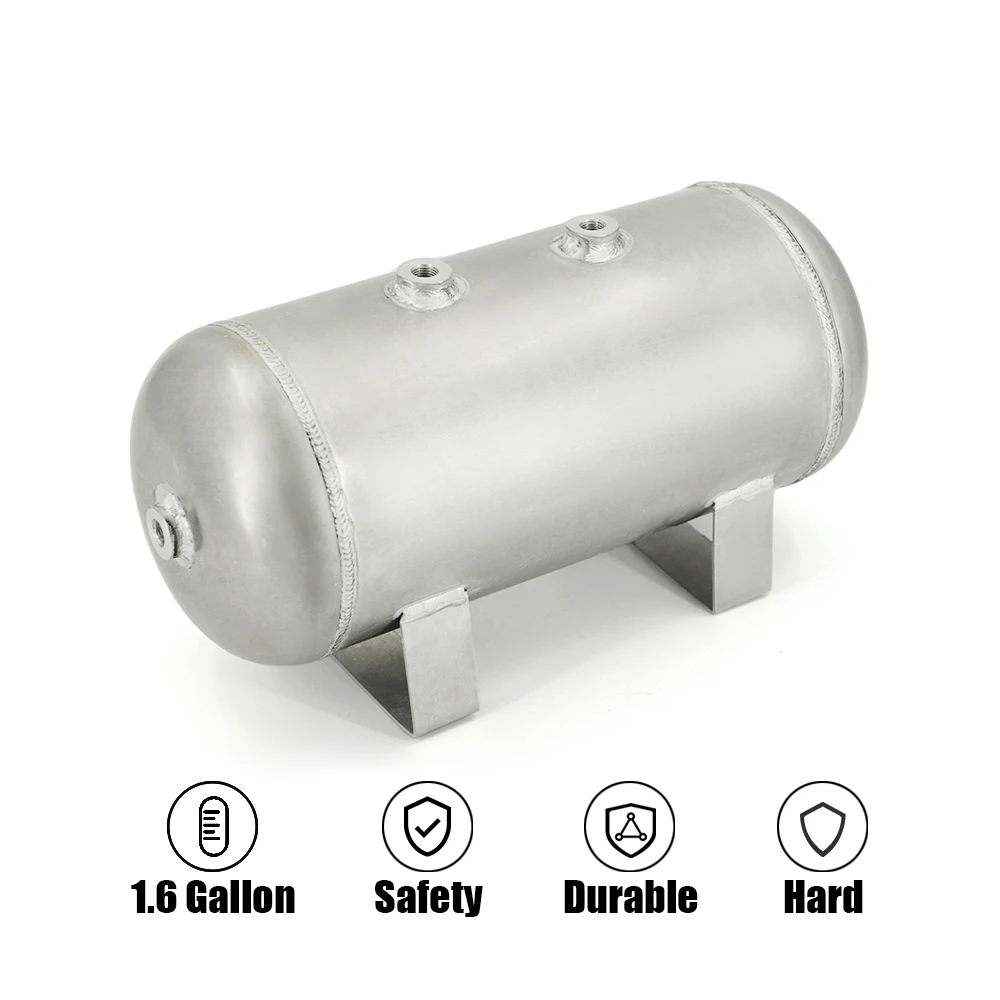 Aluminum 1.6 Gallon air cylinder air tank pneumatic air suspension system tunning vehicle parts 1/4NPT