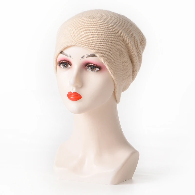 

DjzDsm High Quality Winter Hats Casual Outdoor Soft Keep Warm Cap 100% Cashmere Knitted Solid Color Hollow Out Beanie Hat