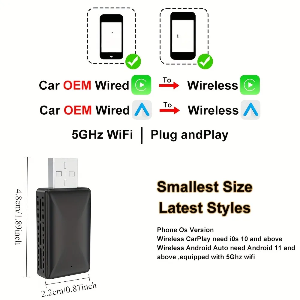 

Wireless Carplay Plug And Play Music Control