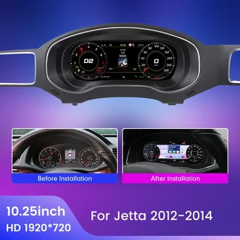車のLCDデジタルダッシュボードクラスター,仮想インストルメントパネル,コックピット,VWバリアントキャディトゥーランt6エオスシャランゴルフ,10.25インチ