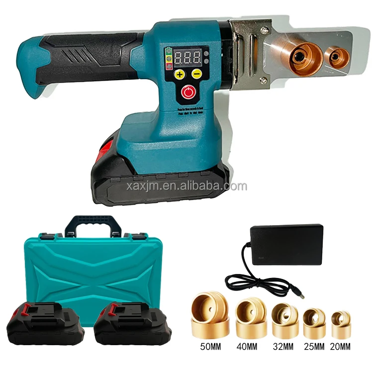 21V New Digital Portable Chargeable Rechargeable Electronic Thermostatic Pipe Heating Fuse Plastic PPR Welding Hot Melt Machine
