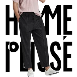 Pleats Original Pleated Pants Men's Casual Small Leg Pants 2024 Summer New Men's Harem Pants Fashion Niche Personality Clothing