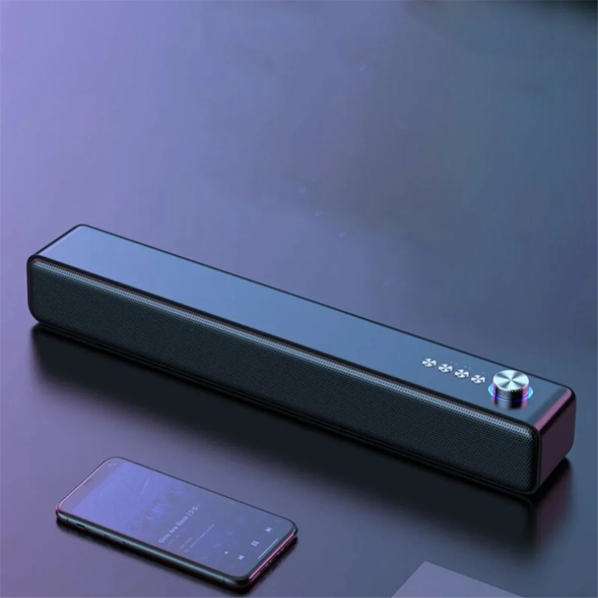 A88M Portable Sound Bar Computer Speakers AUX Wired Wireless Bluetooth Speaker PC/TV Home Theater System 4D Stereo Surround-B