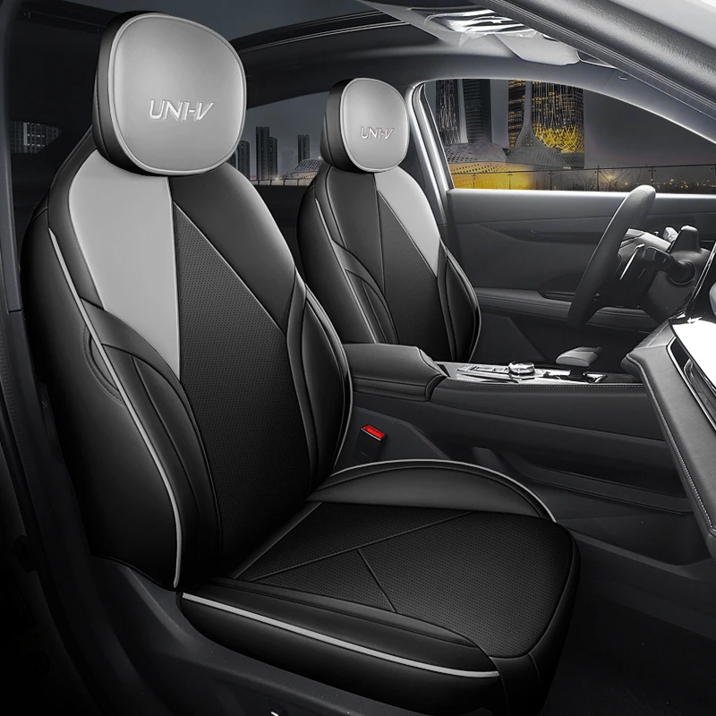 Full Set Faux Leather Car Seat Covers 5 Seats Compatible with CHANGAN UNI-V 1.5T Limited, Car Seat Cushion Protector