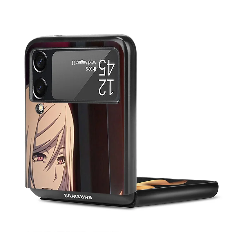 Hard Phone Cases For Samsung Z Flip 6 5 4 3 Galaxy Flip6 5G Flip5 Flip4 Flip3 Akudama Drive Anime PC Black Matte Cover