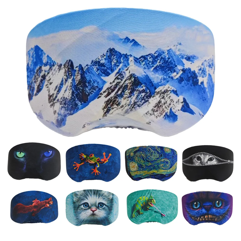 Snow Goggle Cover Case, Soft Stretch Anti‑Scratch Dust Proof Lightweight, for Skiing Outdoor Daily Travel