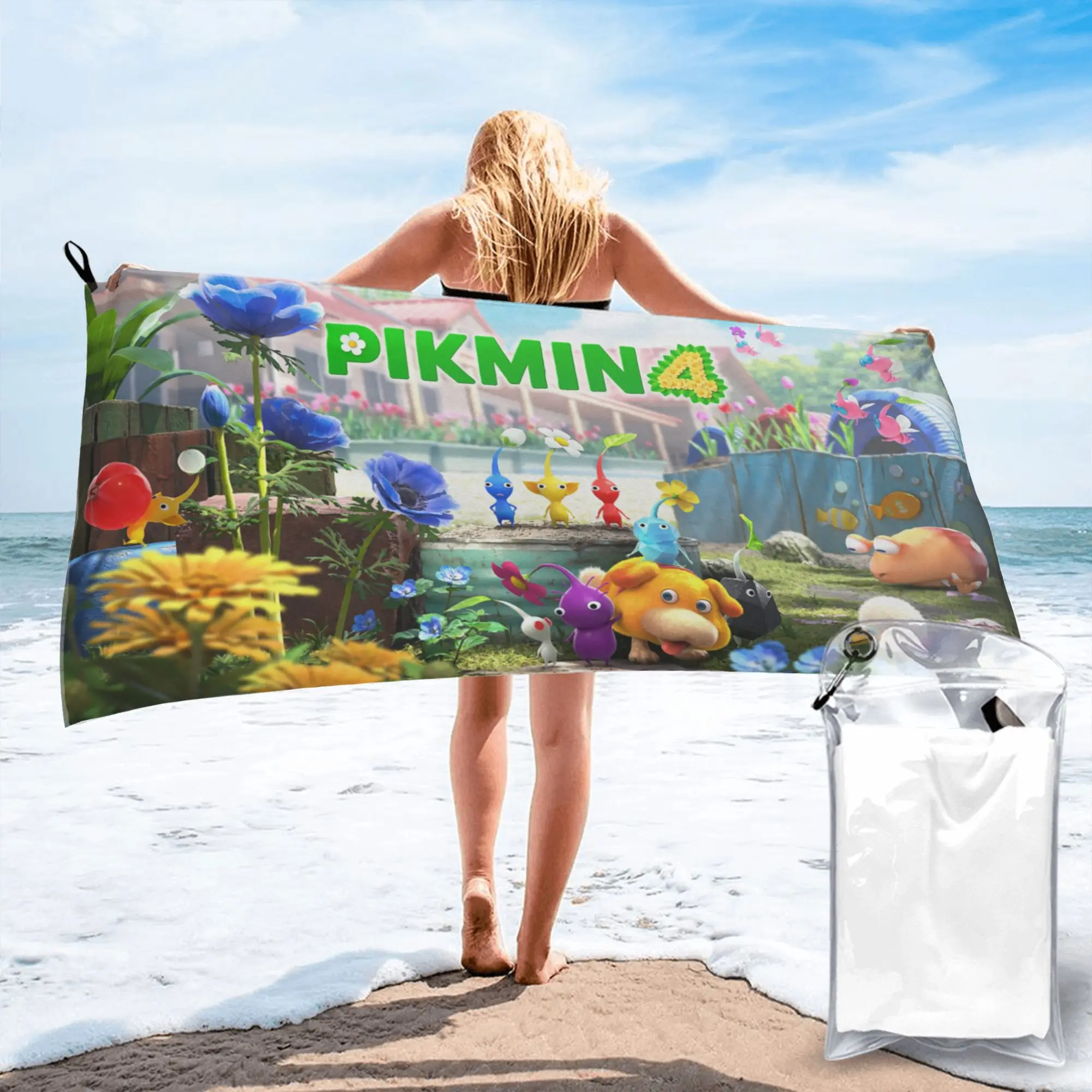Pikmin  Beach Towel Soft Microfiber Quick Dry Absorbent Quick Towels For Yoga