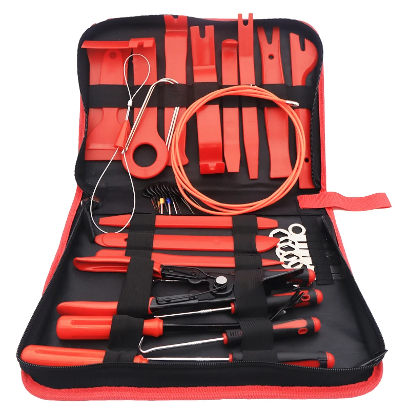 Car Trim Removal Tool Auto Trim Puller Tool Kit Pry Tools Set for Trim Panel Door Audio Auto Clip Pliers Fastener Remover Set