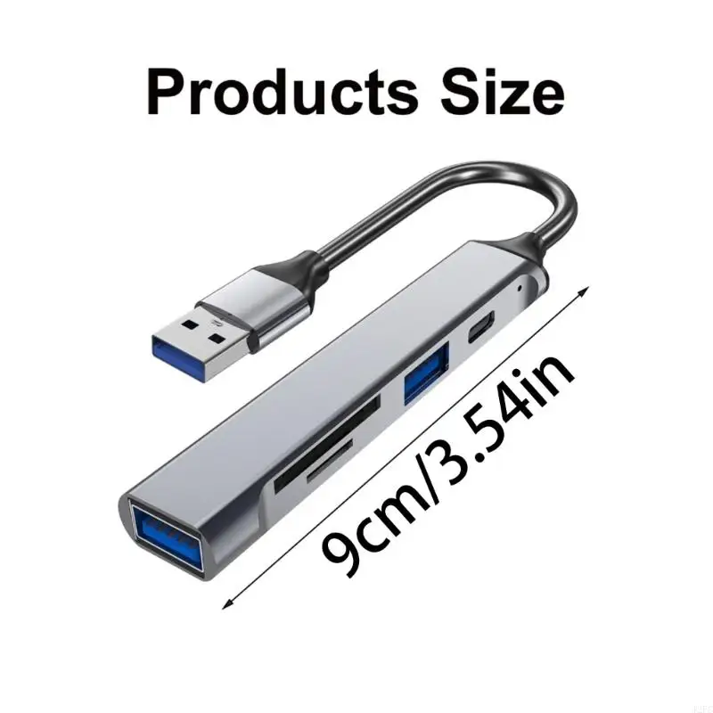 J2FC USB C Extension Cable USB Splitter USB C/USB MALE до 1XUSB2.0 1XUSB3.0 1XUSB C