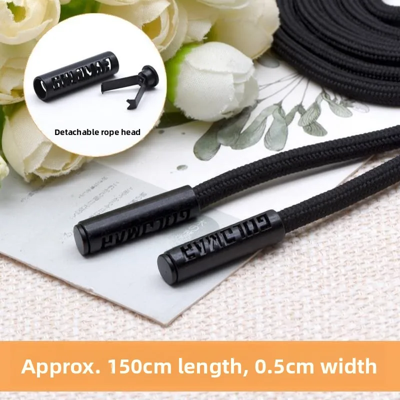 thickened-waist-belt-rope-men's-sports-pants-hoodie-laces-extended-shoelaces-black-rope-white-belt-for-diy-sewing-home-fabric