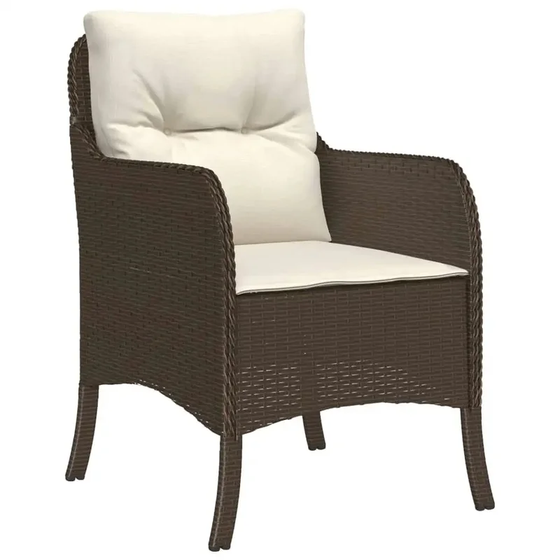 7-Piece Brown Rattan Garden Dining Set with Polyethylene Design