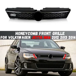 Car Front Center Bumper Vent Grille Cover Honeycomb Grill For Volkswagen VW Jetta Mk6 2012 2013 2014 Car Accessories