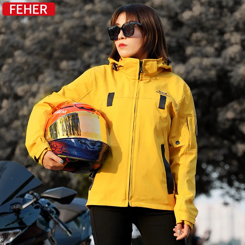 

FEHER Motorcycle Riding Jacket Four Seasons Urban Casual Motorcycle Suit Protective Warm Windproof Jacket for Men and Women