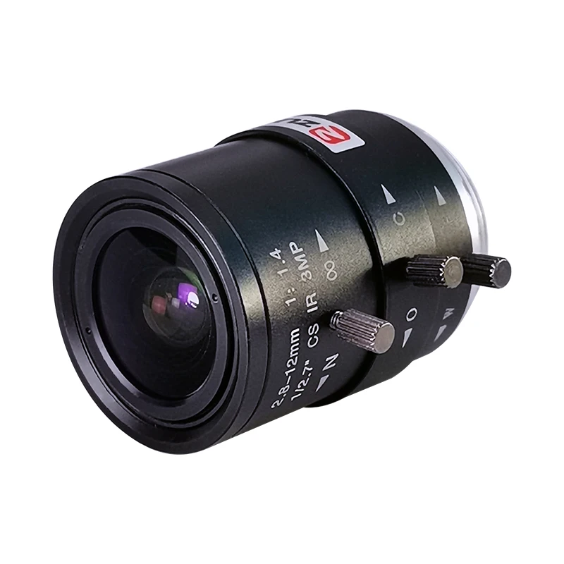 ZLKC CS Mount CCTV Lens 1/2.7 pollici 2.8-12mm obiettivo varifocale manuale Iris funzione IR telecamera di sicurezza obiettivo 3Megapixel