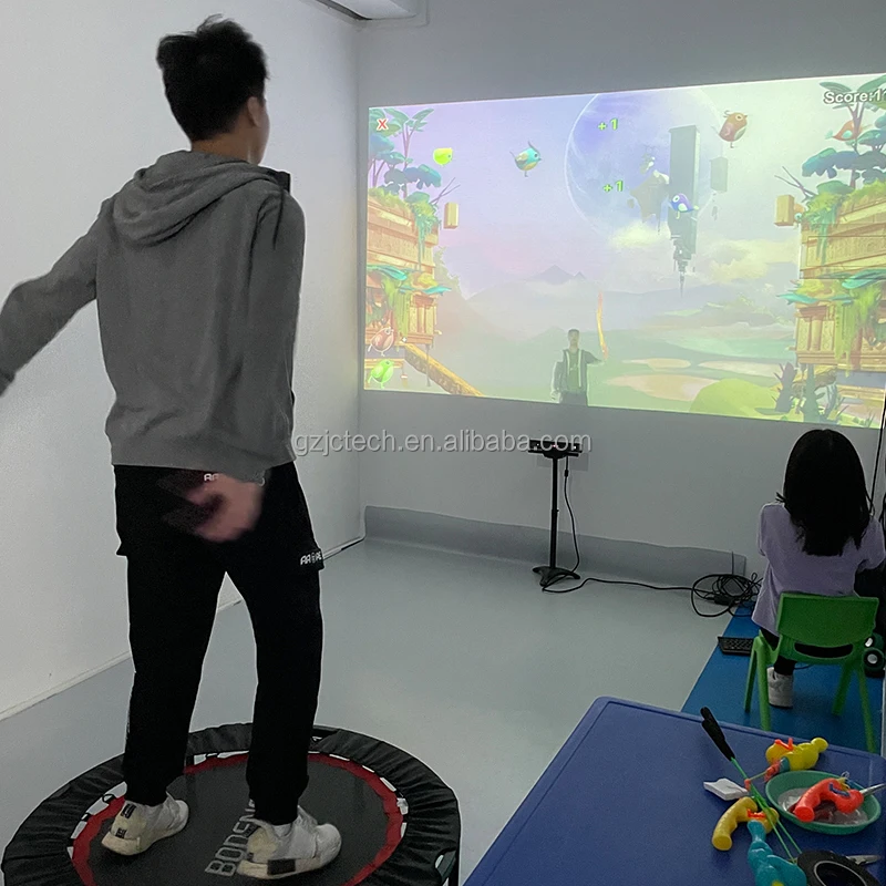 AR Game Jump Trampoline Interactive Floor Games Trampoline Interactive Projection