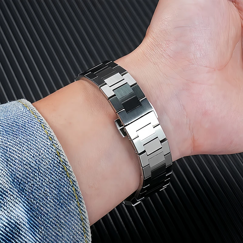 AI6038 AI1108 تعديل الصلبة الفولاذ المقاوم للصدأ سلسلة ساعات ل موريس لاكروا أيكون AI6008 AI6058 AI6007 سوار حزام الرجال