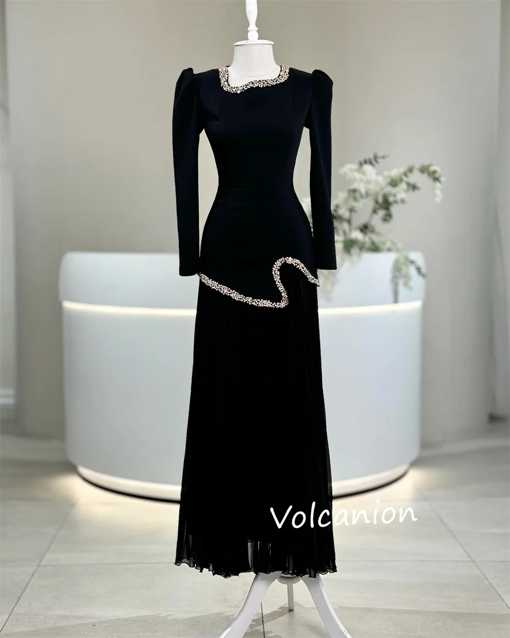 Индивидуальные джерси с бисером и блестками Асимметричные платья миди трапециевидной формы с квадратным вырезом на заказ Элегантные простые формальные платья