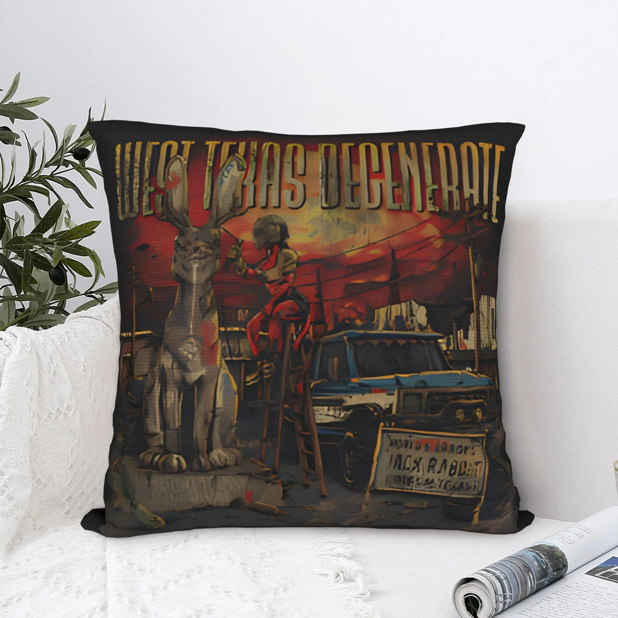 Country Music Band Treaty Oak Revival Pillow Cover  Comfy Cushion Cover Kawaii Pillow Case For Living Room Bed Chair