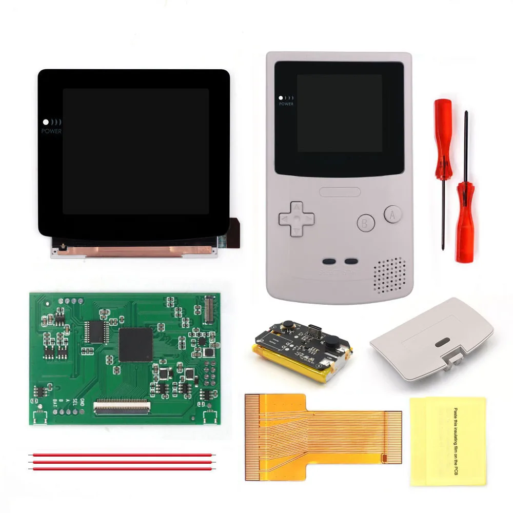 Imagem -06 - Kits de Tela Lcd Laminados Gbc Ips q5 Design Ajustável Menu Osd Escudo Personalizado Bateria de Lítio 1500mah Embutida