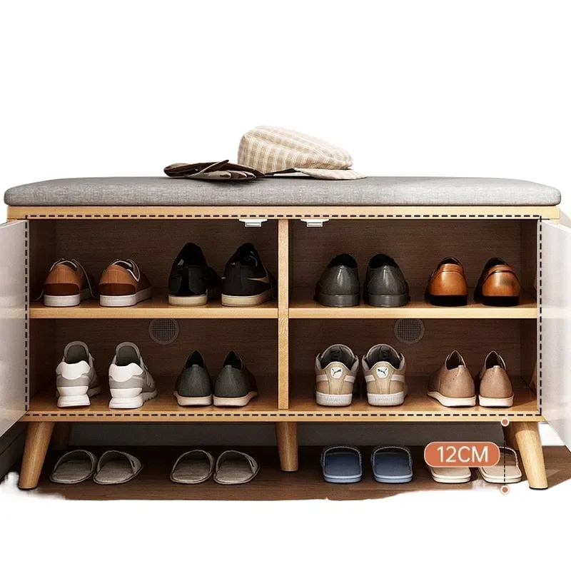 Narrow Entryway Shoe Rack Bench Multi Layer Storage Cabinet for Indoor Doorway Small Space Home Organization Furniture