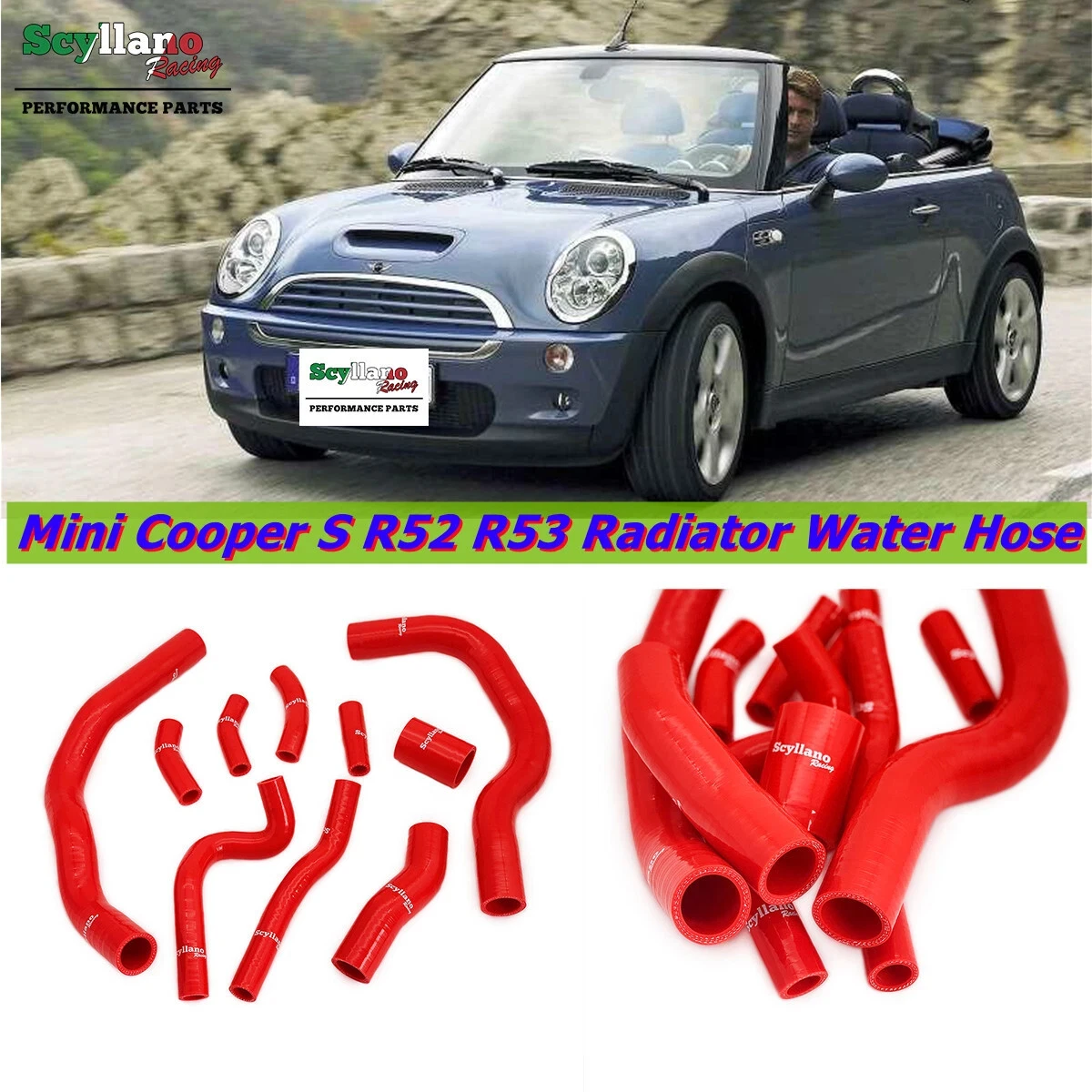 Silicone Radiator Hose For Mini Cooper S R52 R53 2000-2008 Water Coolant Tube 2001 2002 2003 2004 2005 2006 2007