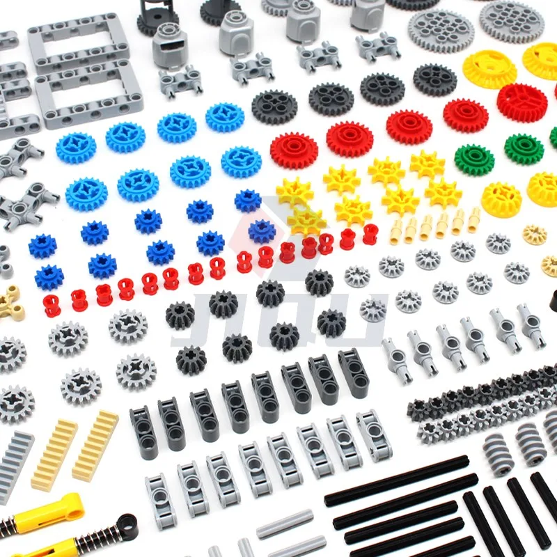 252Pcs High-Tech Parts differential gear Axle Connector Shock Absorber Liftarm Building Bricks Blocks Set MOC  Accessory Toy