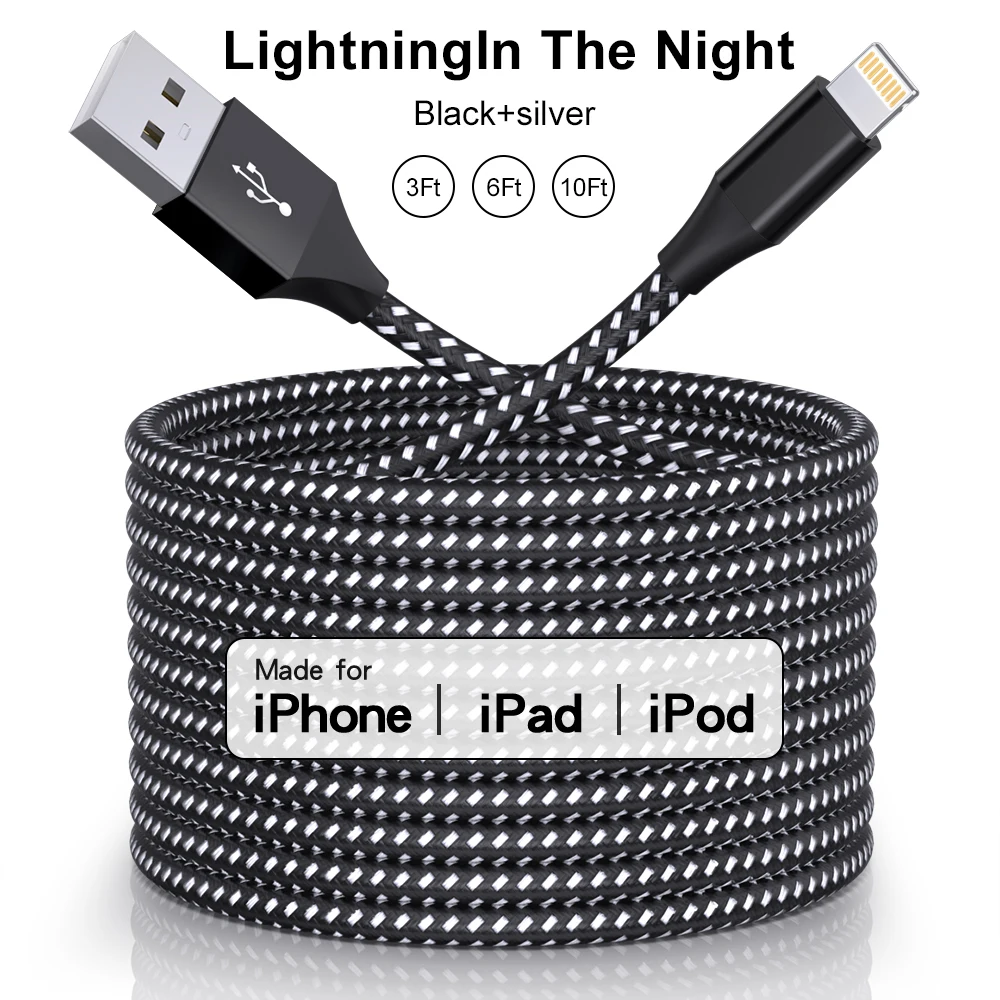 LAIHONEN MFI 1PC Certified for iPhone Cord Fast Charging for iPhone 14 14 Plus 13 13Pro 12 12Pro11 11Pro Xr Xs Max X 8 7Plus