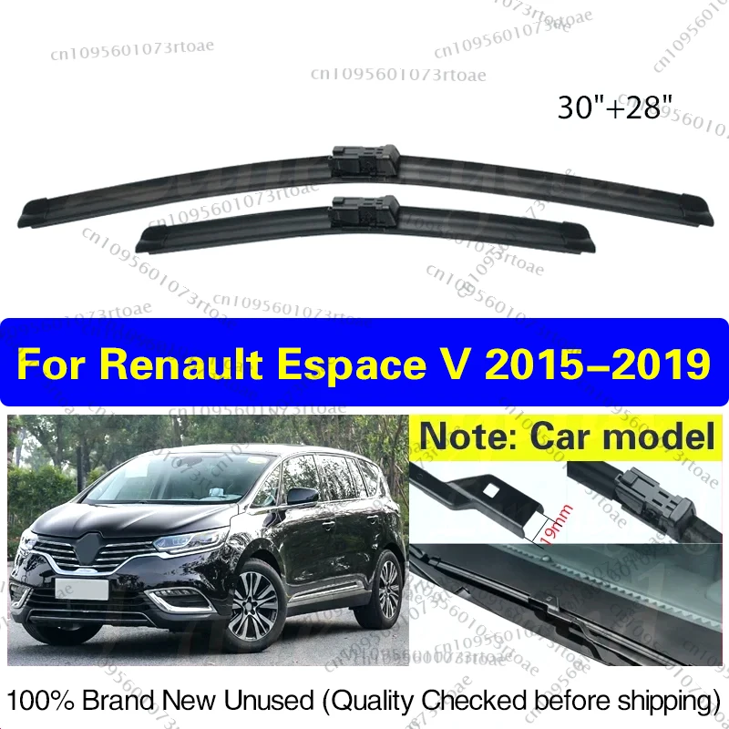 

Car Wiper Blade Blades For Renault Espace V 2015 - 2019 30"28" Windshield Windscreen Clean Naturl Rubber Cars Wipers Accessories