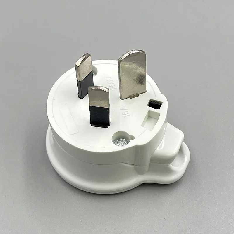 White AU NZ Plug Adaptor Assembled Rewireable  Male Wire Socket Outlet 3 Prong Electrical AC Extension Cord Grounded Rewire SAA