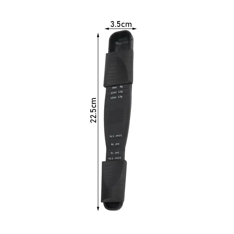 Double Sided Adjustable Measuring Spoon Teaspoon to Tablespoon Converter Gram Milliliter Scale for Kitchen Baking Drink Mixing