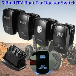 4pcs LED Light Bar Rocker Switches for UTV Polaris RZR 4 XP 900 1000 Arctic blue Cat LED Switch